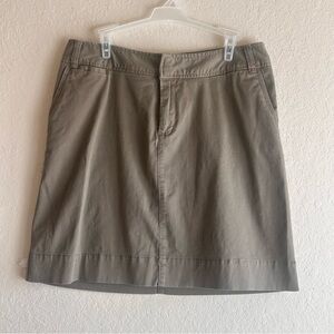Merona Skirt Women’s Size 10 Stretch Twill Pencil Mini Cotton Blend Khaki Beige